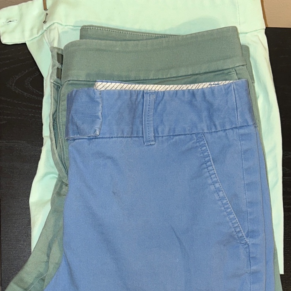 Women's Blue and Mint Cotton Shorts